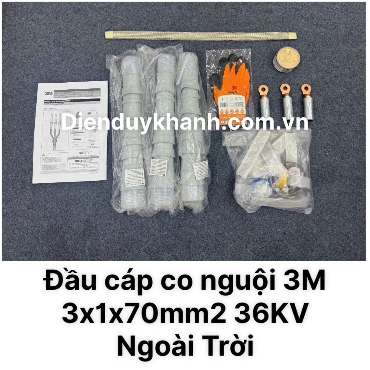 Đầu Cáp Co Nguội Trung Thế Ngoài Trời 36KV OD 1C QTII(K)8S-13-70 (3x1x70mm2)